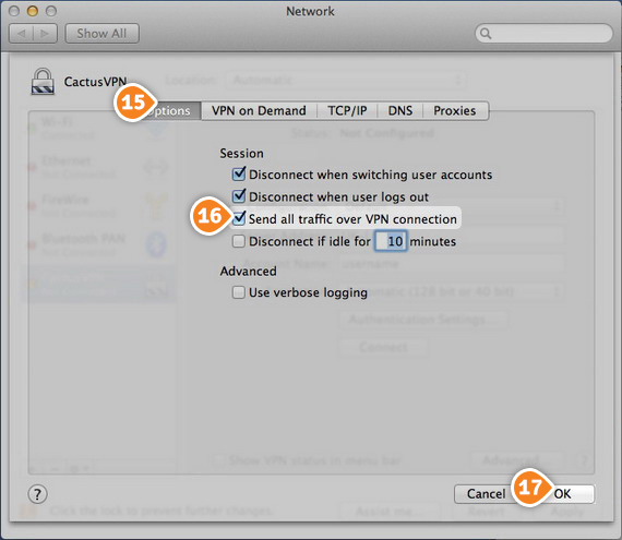 How to set up L2TP on Mac OS: Step 8
