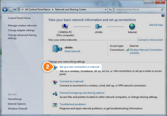 How to set up L2TP on Windows 7: Step 2