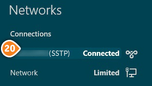 How to set up SSTP on Windows 8: Step 11